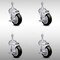 Service Caster 4 Inch SS Black Polyurethane Swivel 10mm Threaded Stem Caster Set Brake SCC SCC-SSTS20S414-PPUB-BLK-TLB-M1015-4 - alternate 1